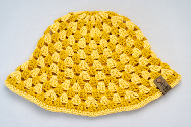 Crochet Bucket Hat - Yellow